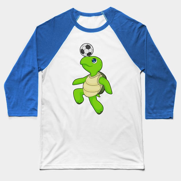 Turtle Soccer player Soccer Baseball T-Shirt by Markus Schnabel